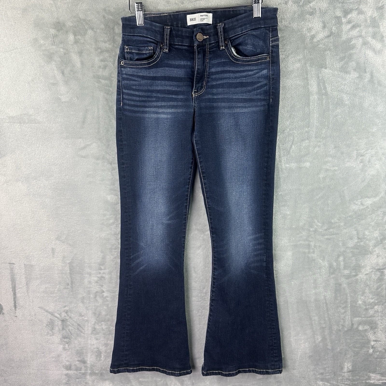 Bke Payton Flare Jeans Womens 26x31.5 Mid Rise Stretch Denim